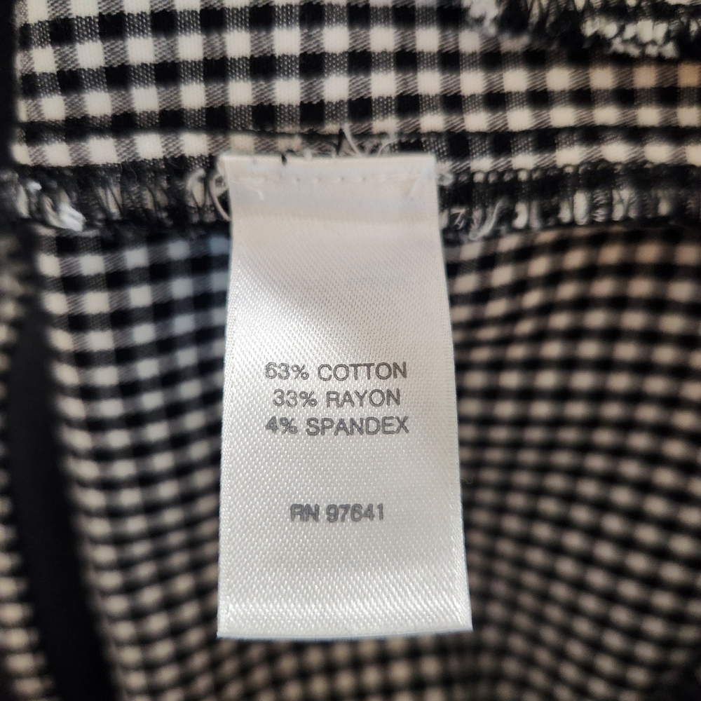J. Jill Black and White Check Ankle Pants Size 8 - Picture 10 of 10